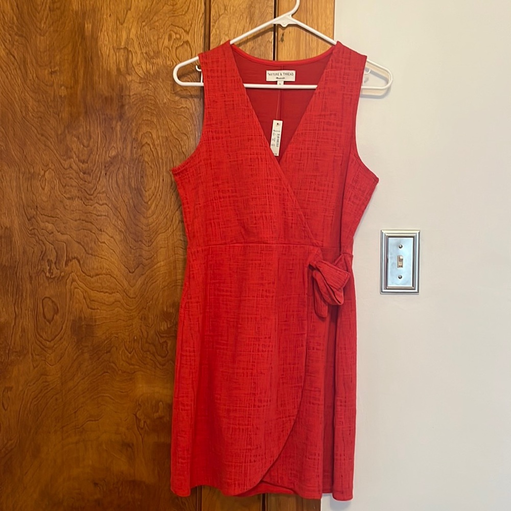 Madewell Texture and Thread sleeveless wrap dress